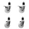 Service Caster 4'' Nylon Swivel 1-7/8'' Expanding Stem Caster Set 2 Total Lock Brakes, 4PK SCC-EXTTL20S414-NYS-2-S-2-178 - alternate 1